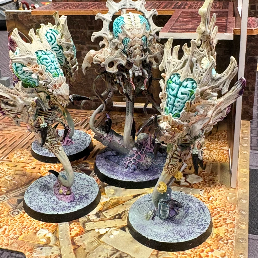 Squad of psychic beasts deployed on terrain