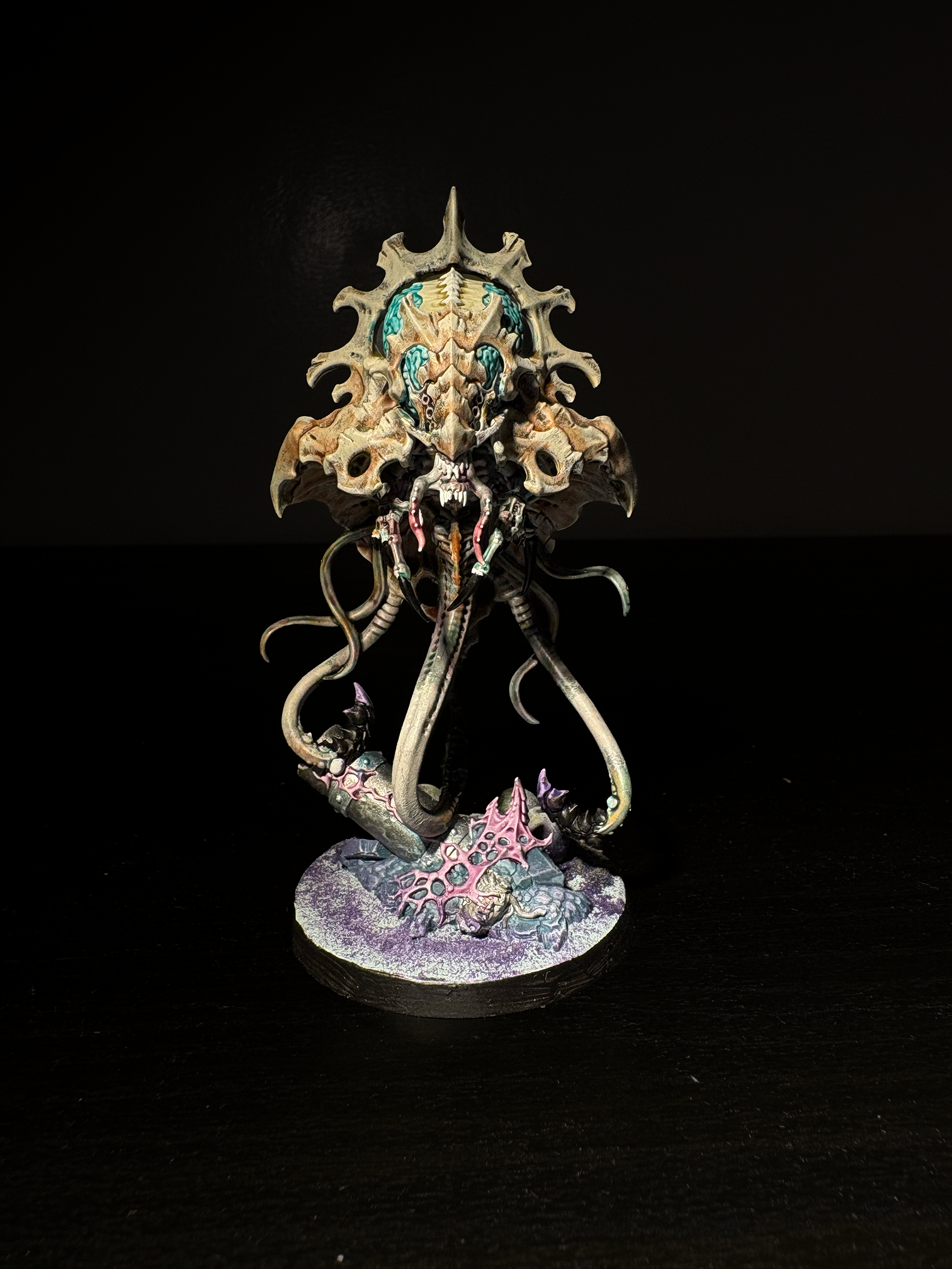 Psychic beast with teal brain plates